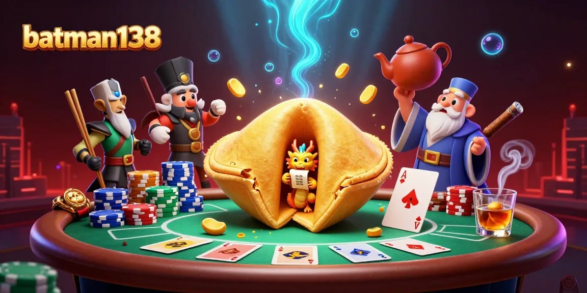 Win big with batman138 in a vibrant casino-themed illustration showcasing epic gaming elements.