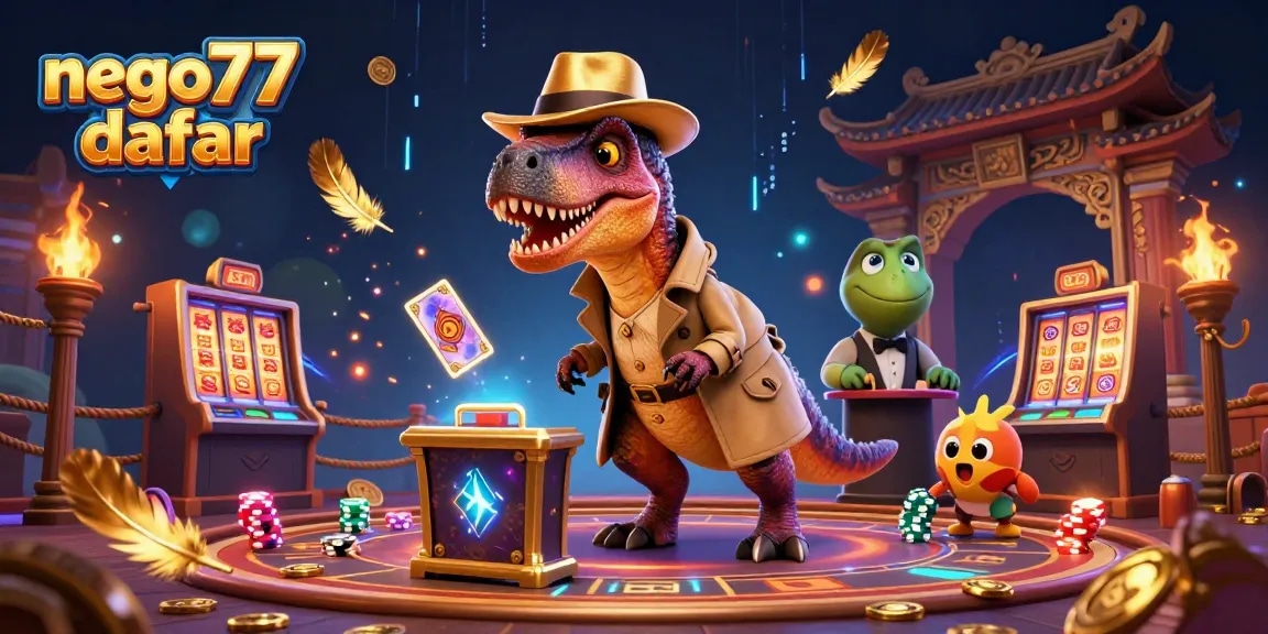 Engage in thrilling gameplay with nego77 daftar at a casino featuring vibrant characters and exciting elements.