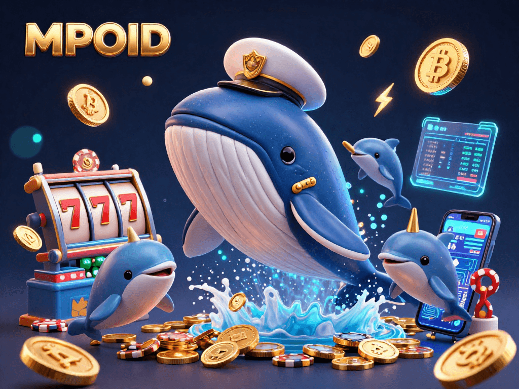 MPOID brings thrilling slot experiences with virtual jackpots, coins, and casino characters.