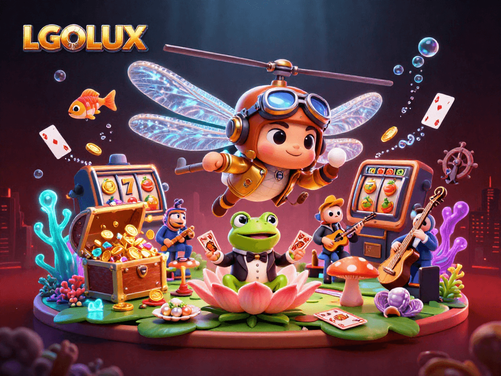 Experience the thrill of gambling at LGOLUX with lively characters and immersive elements