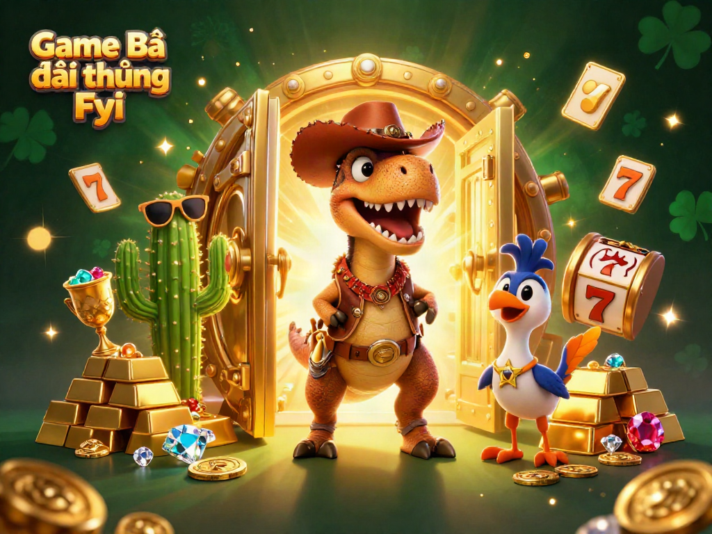 Experience the thrill with Game Bài Đổi Thưởng Fyi as characters uncover treasures in a vibrant casino setting.