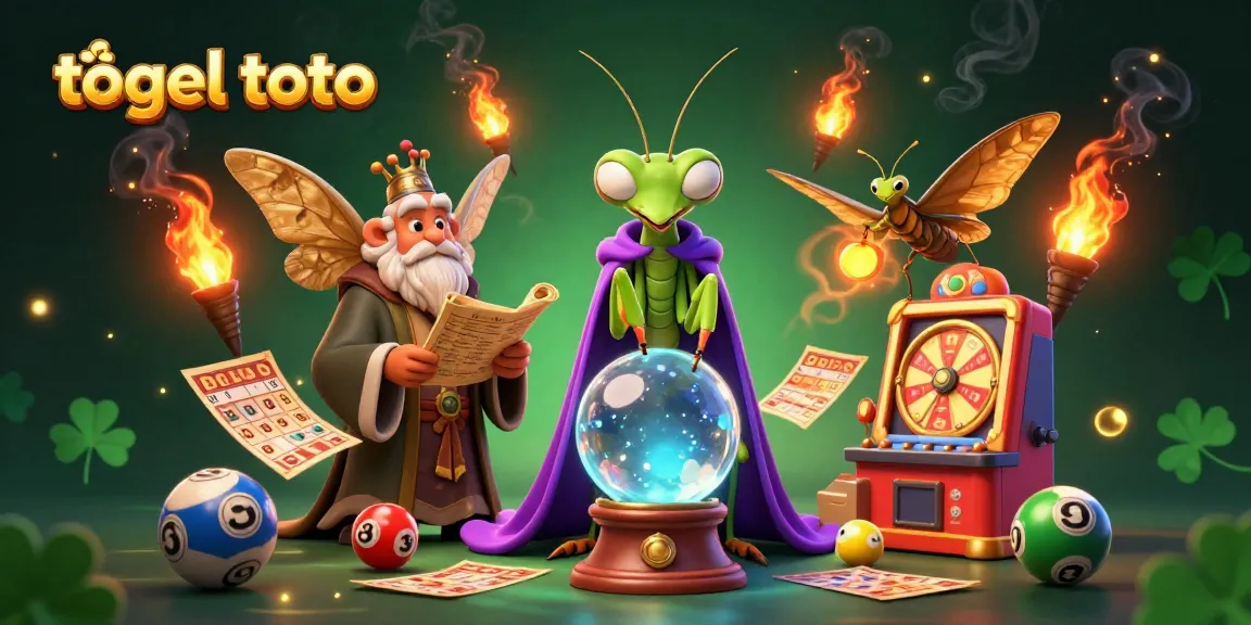 Experience the magic of togel toto with a mystical illustration featuring fortune tellers and lottery elements.