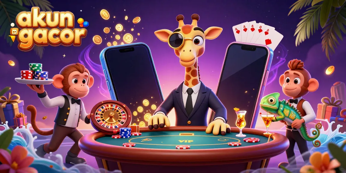 Menangkan pengalaman menarik dengan akun slot gacor, ilustrasi 3D kasino yang kaya detail.