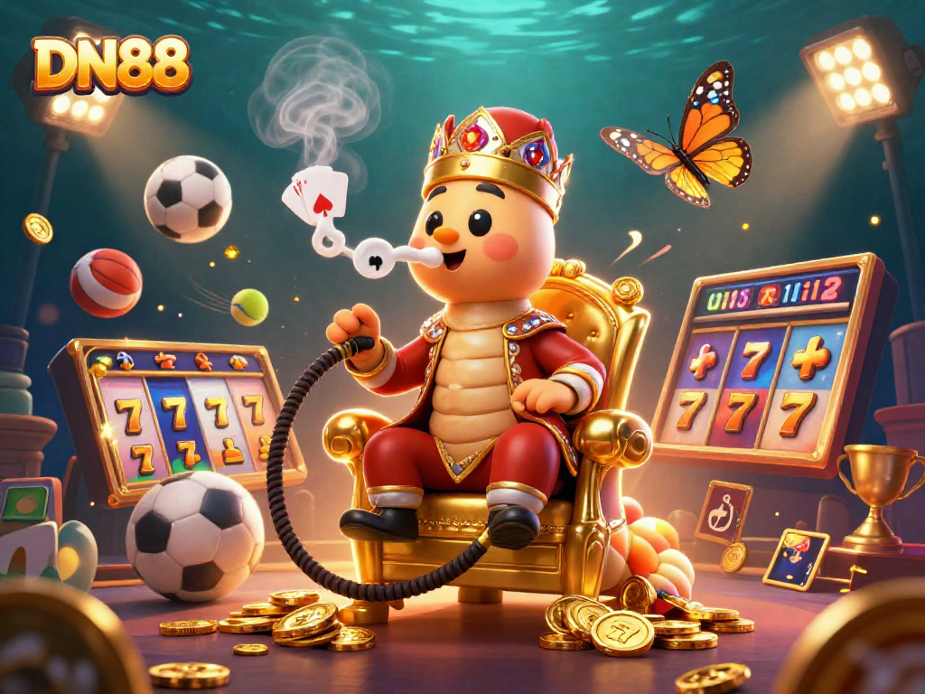 Experience DN88's vibrant casino scene featuring dynamic characters and exciting gaming elements.