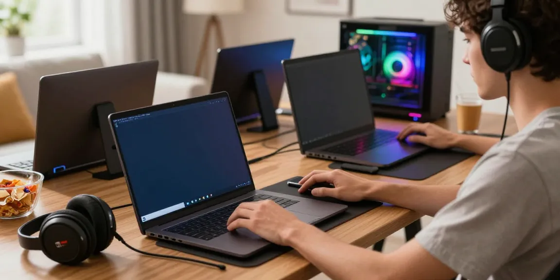 Engaging SEMESTA88 gaming setup with laptop and colorful LED lights.