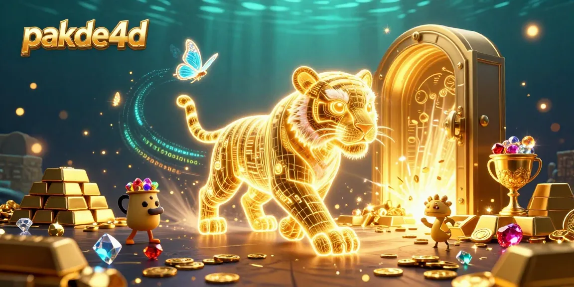 Experience the thrill of pakde4d with digital casino energy, neon tiger, and treasure elements.