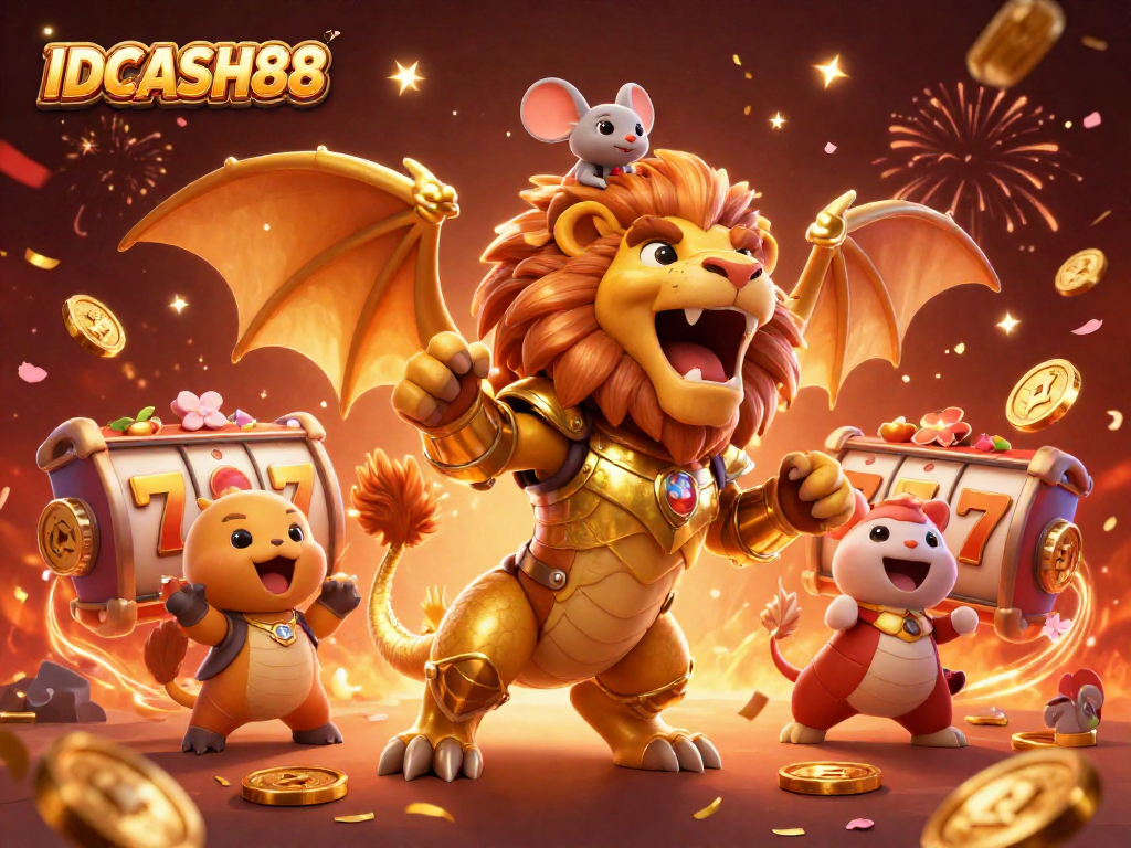 Engage with IDCASH88's thrilling slot game experience featuring vibrant casino visuals.