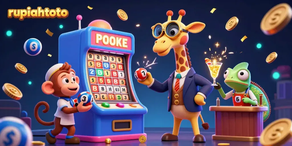 Rupiahtoto menghadirkan suasana lotere yang penuh warna dengan karakter kartun 3D dalam aksi menarik.