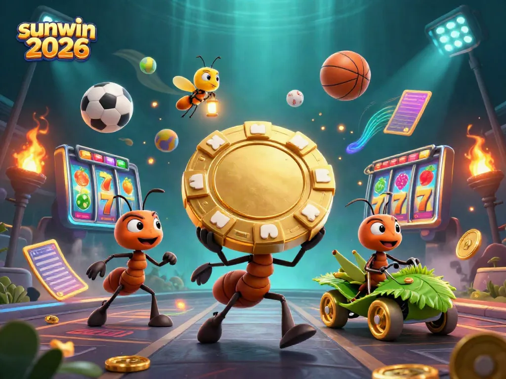 Join the fun with sunwin 2026 as ants navigate a thrilling poker heist under dynamic casino lights.