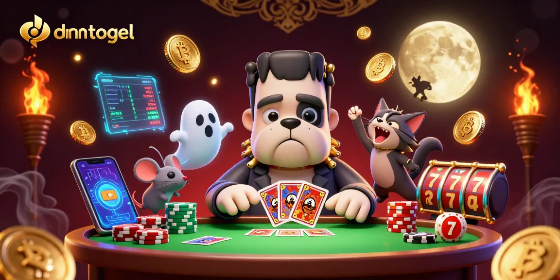 Menang dengan drumtogel sambil bermain kartu di meja kasino yang gelap dan menakutkan.