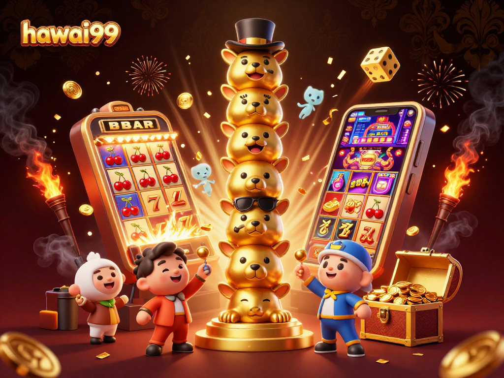 Experience the vibrant gaming atmosphere of hawai99 with dynamic slot action and engaging casino elements.