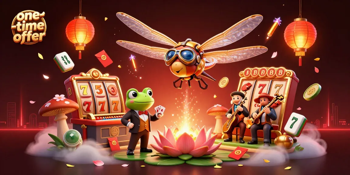 Experience winning moments with the one-time offer at our vibrant jackpot casino illustration.
