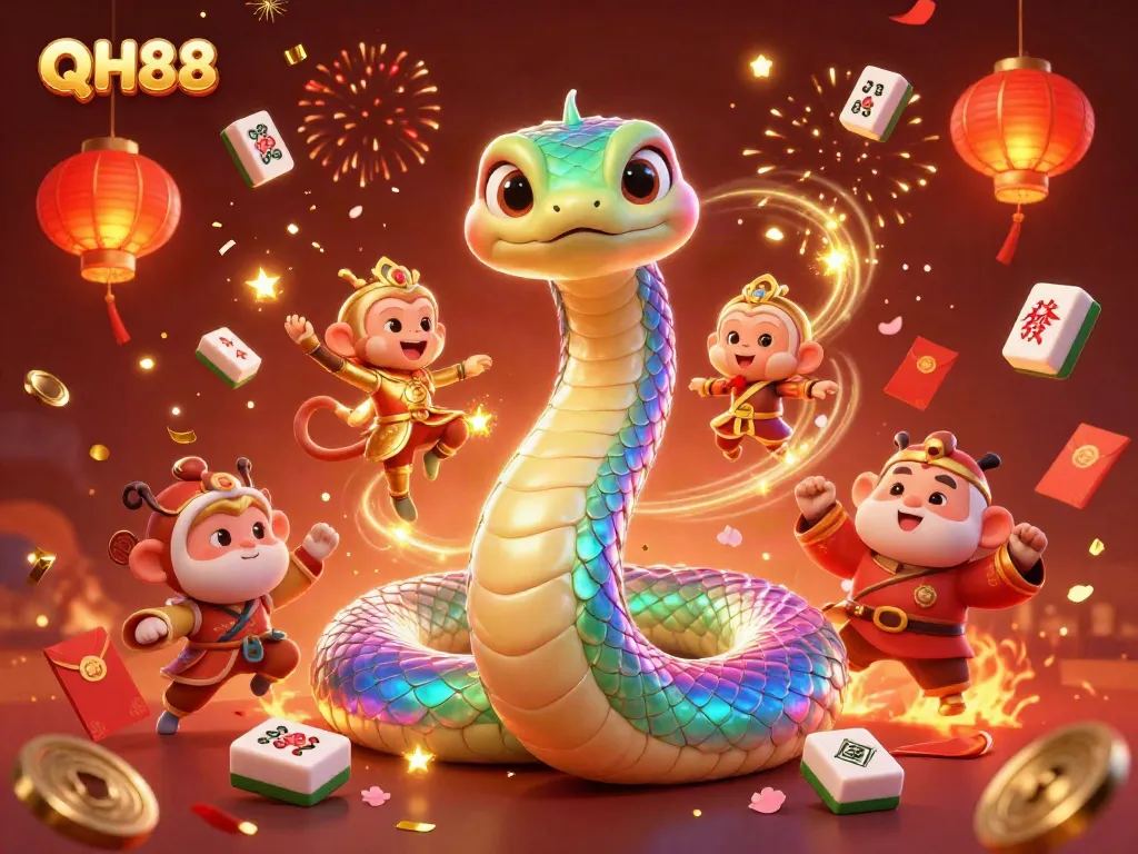 Experience QH88 with vibrant characters and thrilling casino elements in a magical 3D scene.