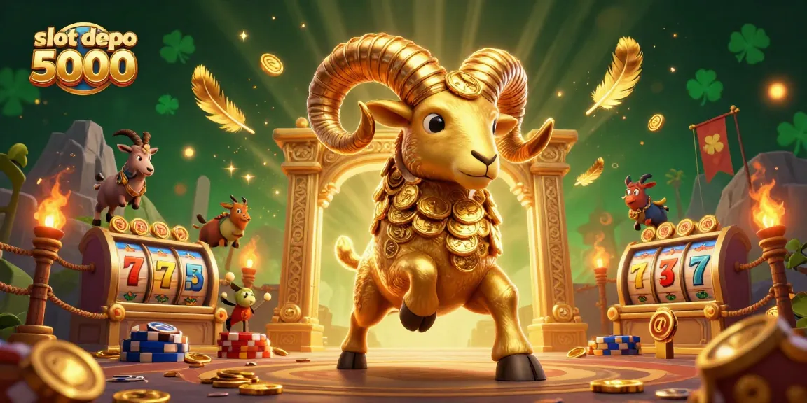 Experience thrilling gameplay at slot depo 5000 with unique golden ram and casino elements.