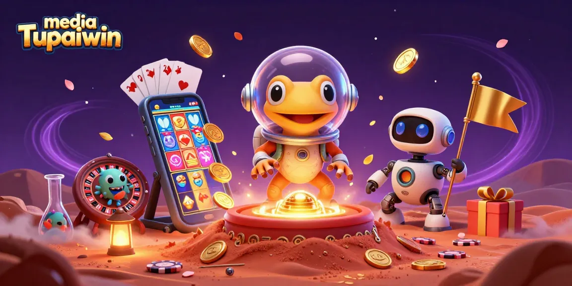media Tupaiwin menghadirkan karakter lucu dalam kasino emas di Mars yang penuh warna dan permainan slot.