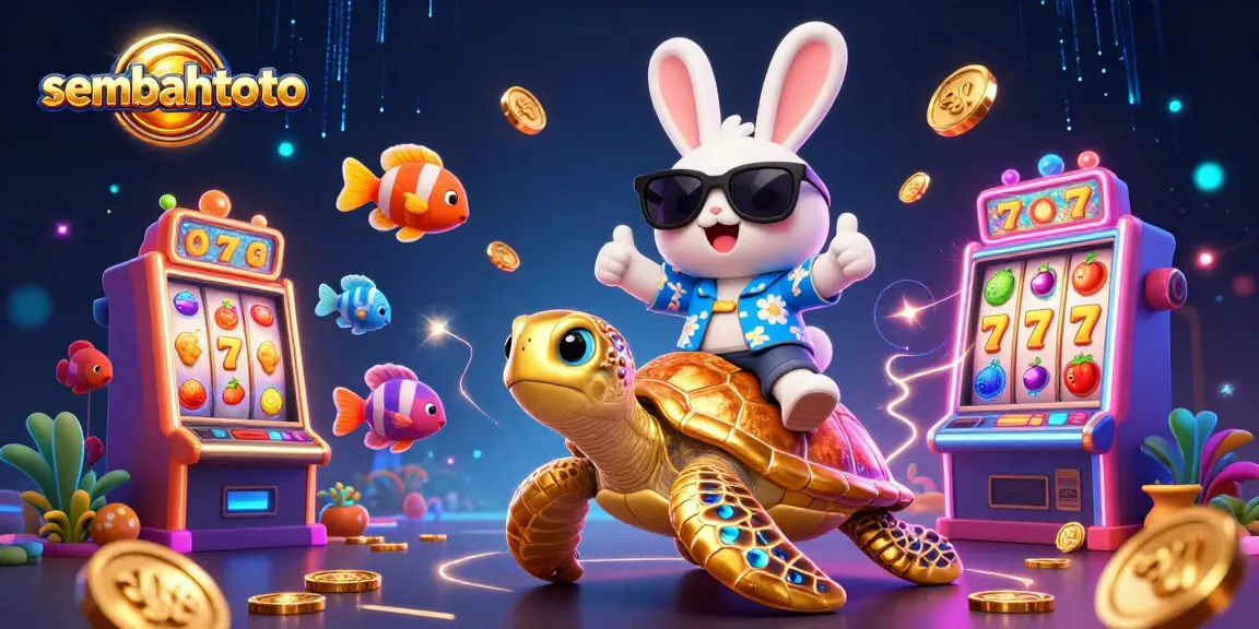 Join the excitement with sembahtoto as a lucky rabbit and golden turtle enjoy vibrant online slots action!