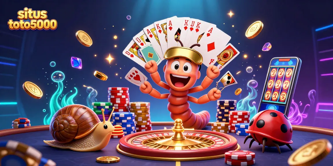 Experience thrilling gameplay at situs toto5000 with our lively animated casino scene featuring engaging characters.