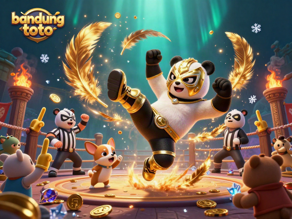 Take a thrilling ride with bandung toto as the wrestling panda kicks into action amid a vibrant casino arena.
