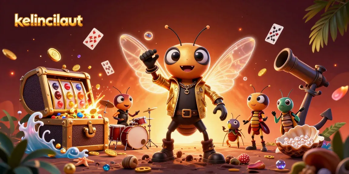 Engage with kelincilaut-themed excitement as cicada rock stars perform with underwater treasures.
