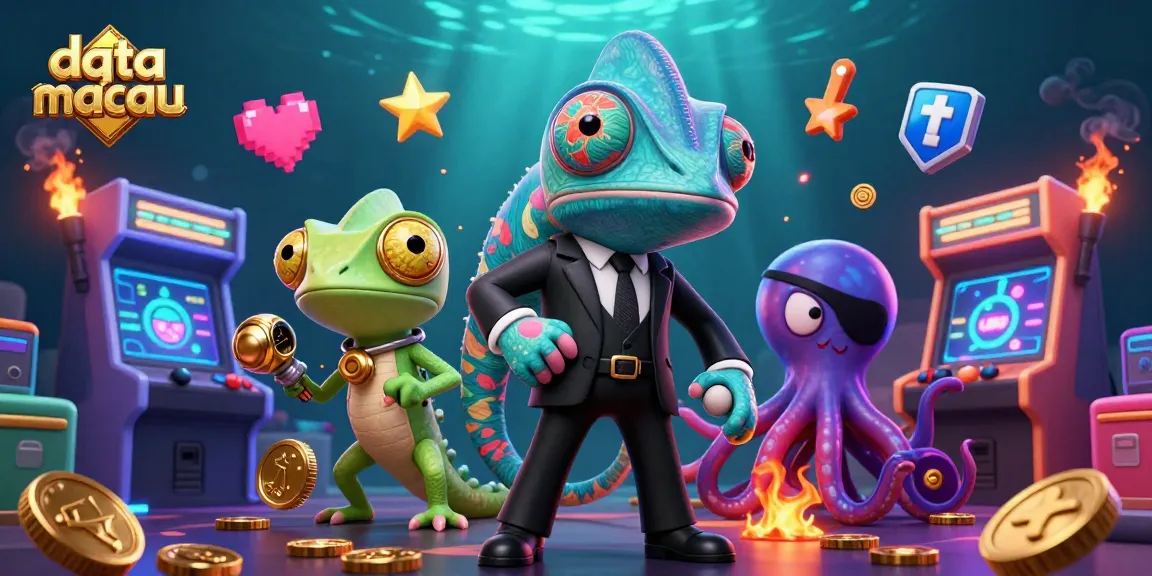 Slot permainan data macau dengan karakter kartun 3D di kedalaman laut dan efek emas