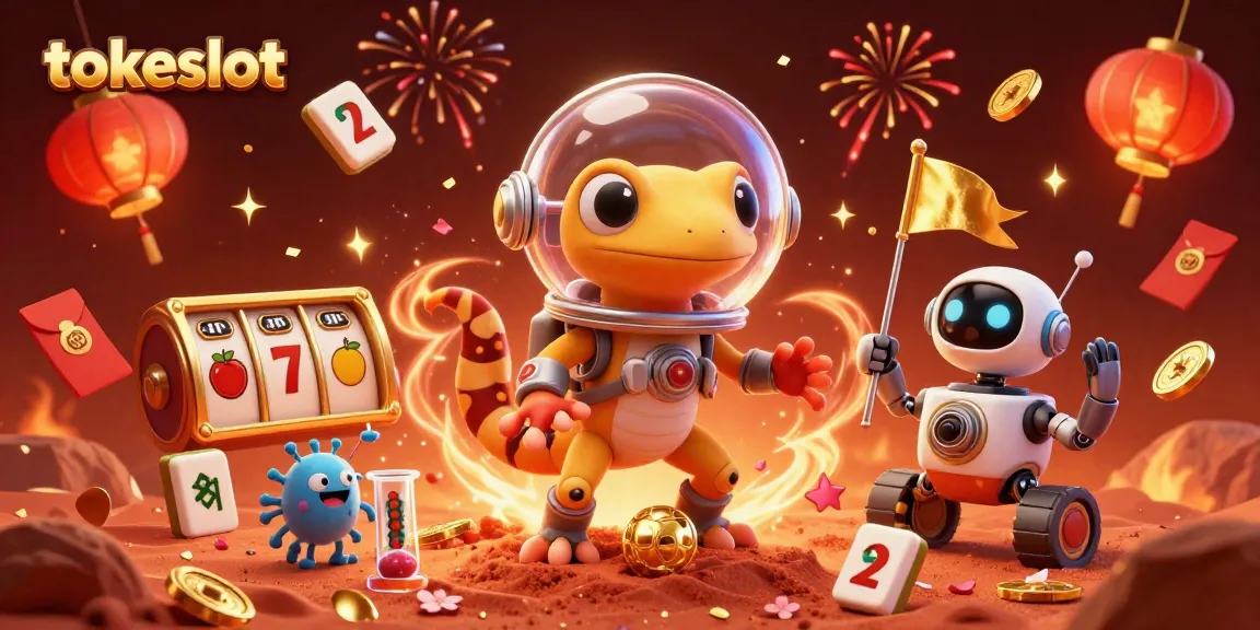 Tokeslot offers thrilling slot gameplay featuring vibrant alien characters and casino elements.