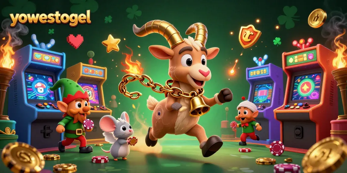 Spin reels at yowestogel, where festive characters celebrate and win big in a vibrant casino scene.
