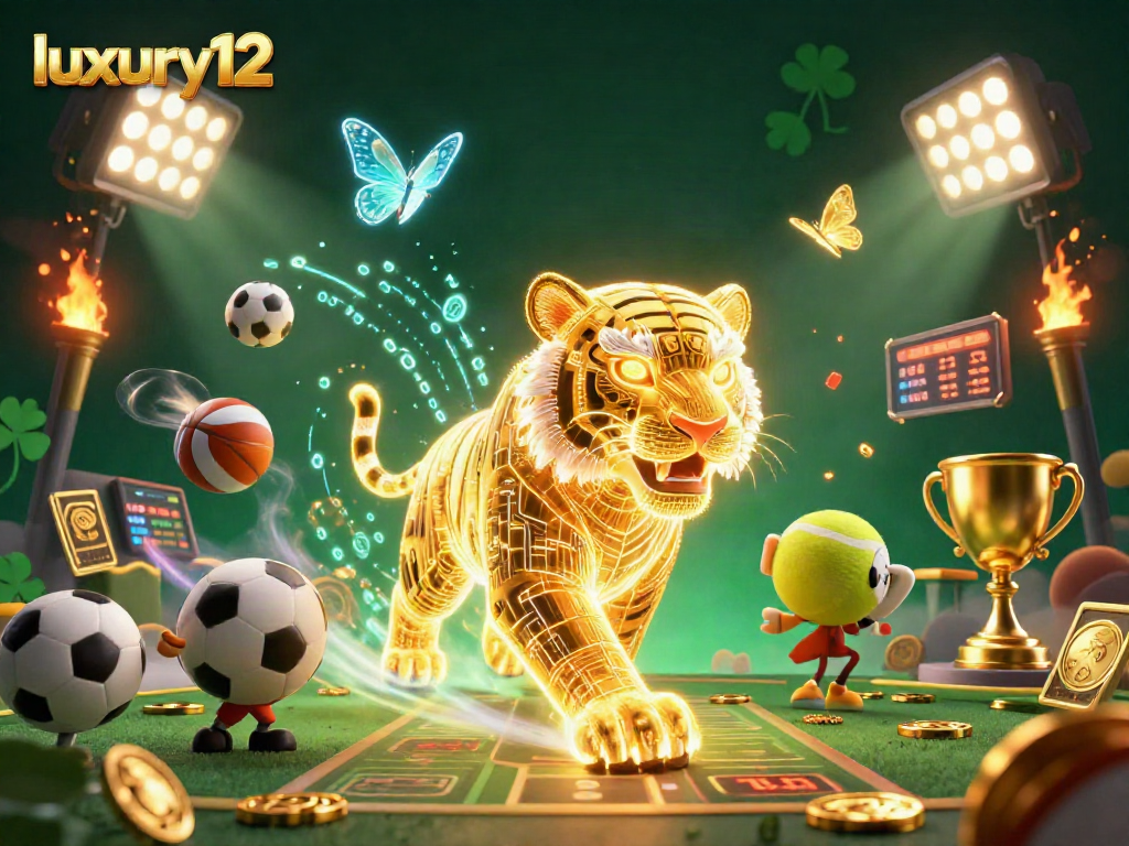 Experience luxury12 while winning at thrilling digital casino games amidst vibrant sports action.