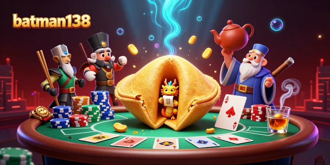 Win big with batman138 in a vibrant casino-themed illustration showcasing epic gaming elements.