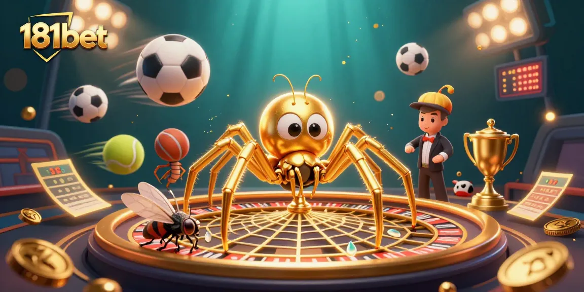 Experience thrilling bets with 181bet as you observe a colorful casino illustration with dynamic game elements.