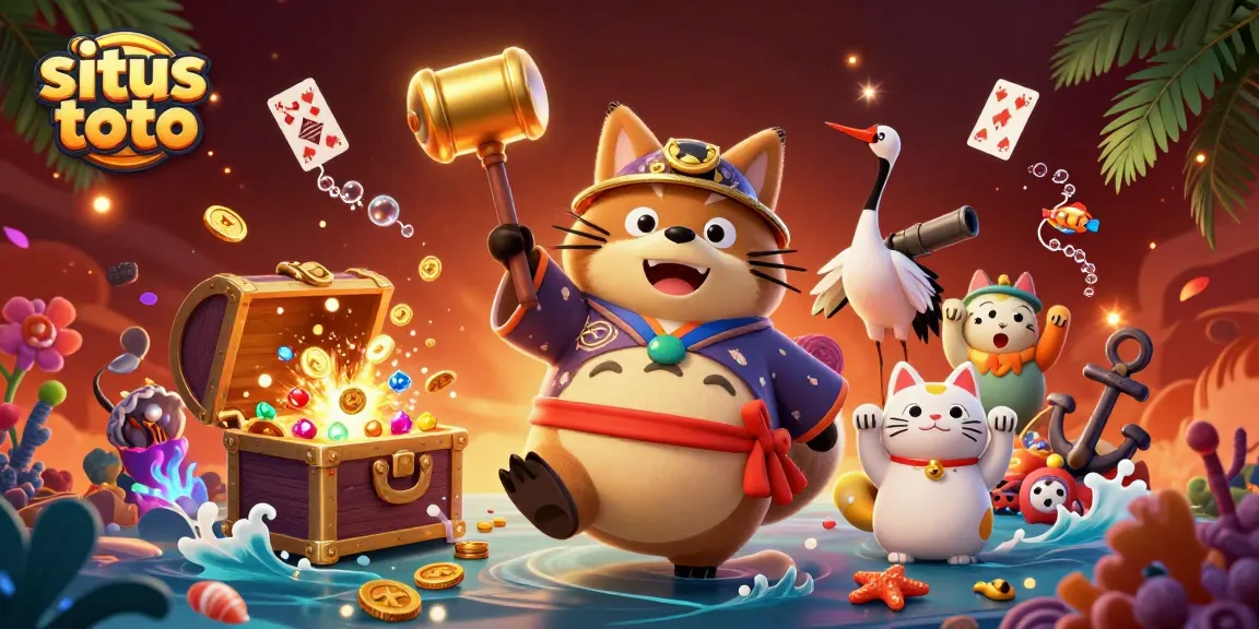 Menang di situs toto melalui asemen gambar kucing keberuntungan dalam suasana berbunga