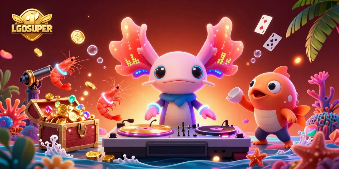 Experience the thrill of LGOSUPER's vibrant gaming scene with a lively underwater party.