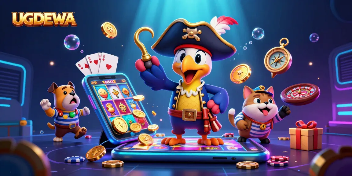 Experience thrilling gaming with UGDEWA's dynamic slot games, featuring colorful reels and exciting prizes.