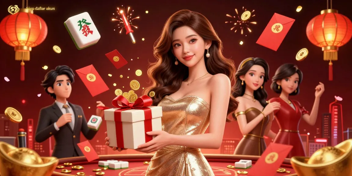 Experience the vibrant allure of 55rp daftar akun with golden coins and festive elements in this dynamic casino scene.