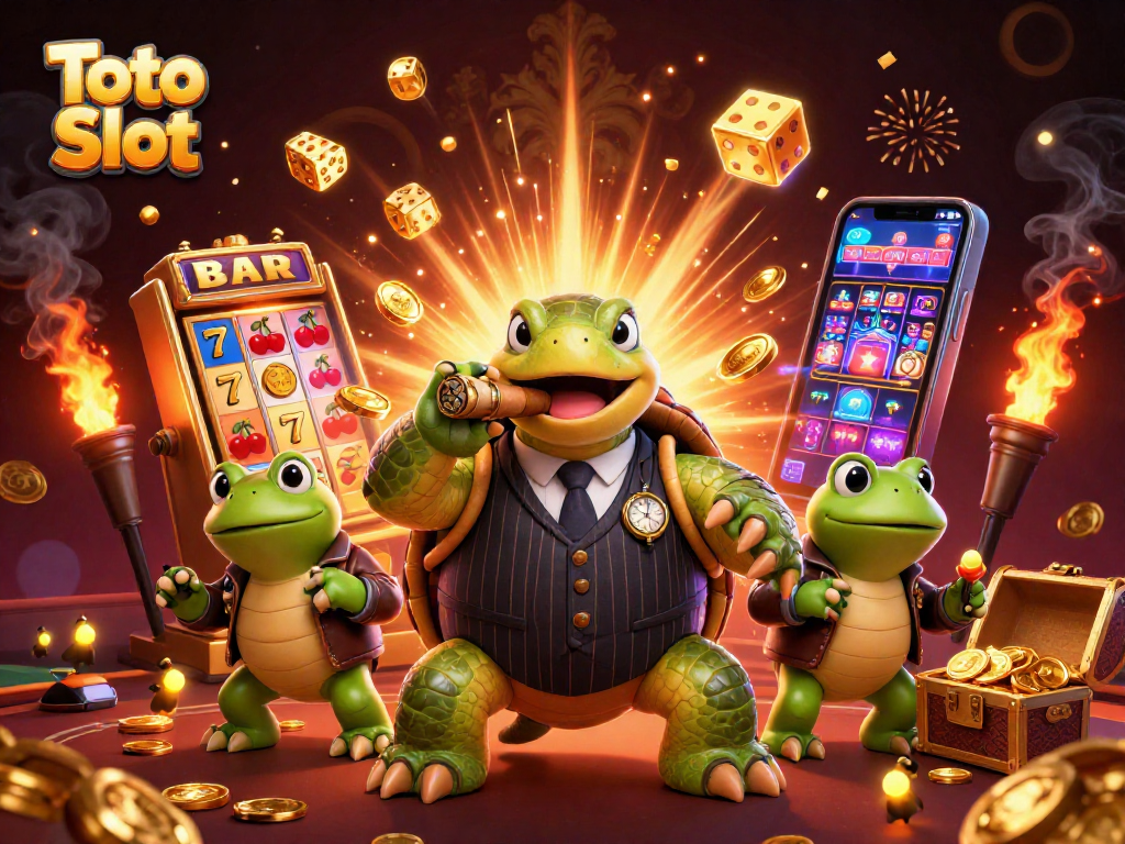 Toto Slot menciptakan atmosfer kasino dengan karakter unik dan simbol jackpot menakjubkan
