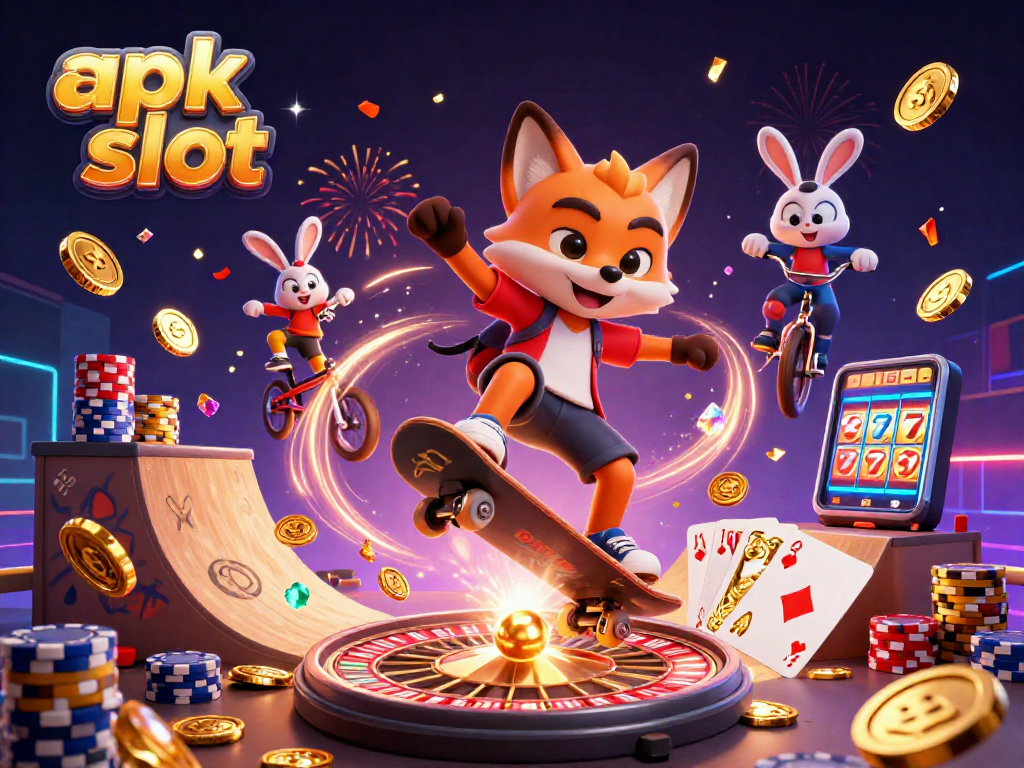 APK slot menawarkan pengalaman bermain seru dengan banyak simbol kasino berkilau dan permainan yang menarik.