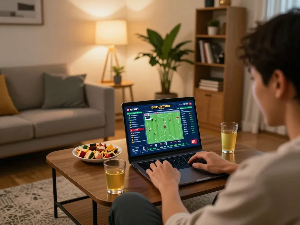 Engaging online sports betting experience showcasing PHPVIP platform on laptop.