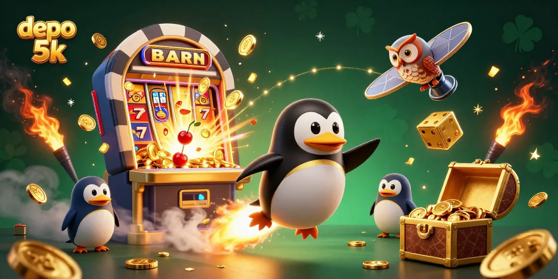 Experience thrilling gameplay with depo 5k in a vibrant casino-themed scene full of excitement and treasures.