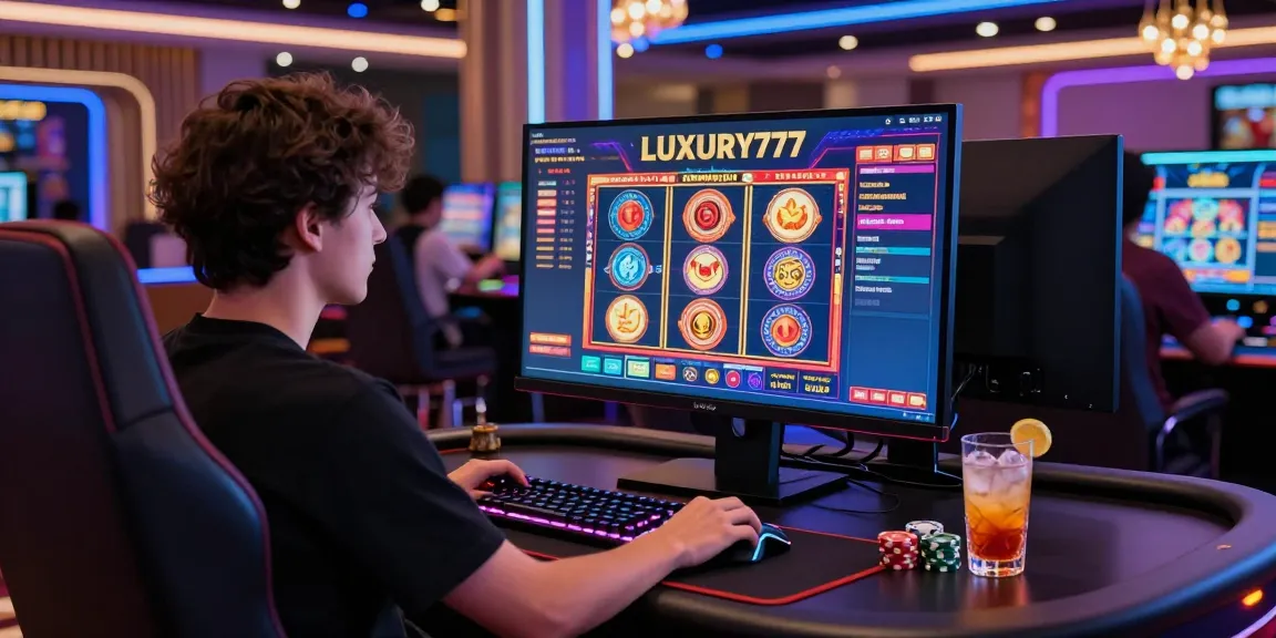 LUXURY777 Situs Resmi Terbaru dalam suasana kasino digital modern dengan permainan slot menawan.
