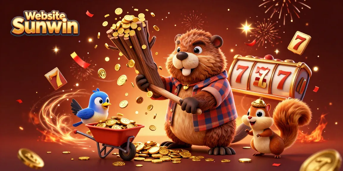Play and win at Website Sunwin with a colorful casino scene featuring fun characters and rich game elements.