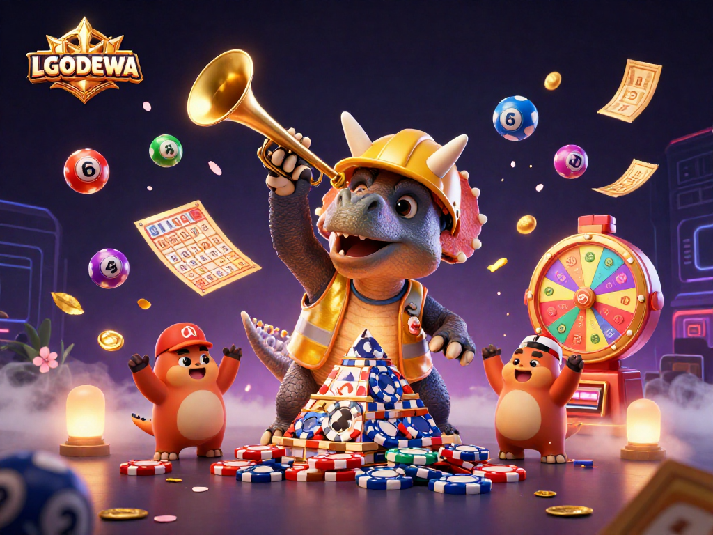 Engage in exciting lottery action with LGODEWA’s vibrant characters and dynamic casino elements!