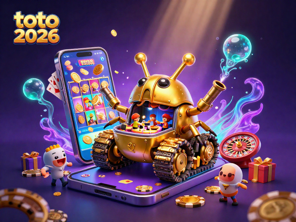 Mainkan toto 2026 dengan tank kasino berwarna emas yang unik di dalamnya, penuh aksi seru!
