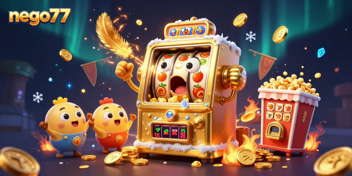 Experience the excitement of nego77 with a golden slot machine jackpot celebration