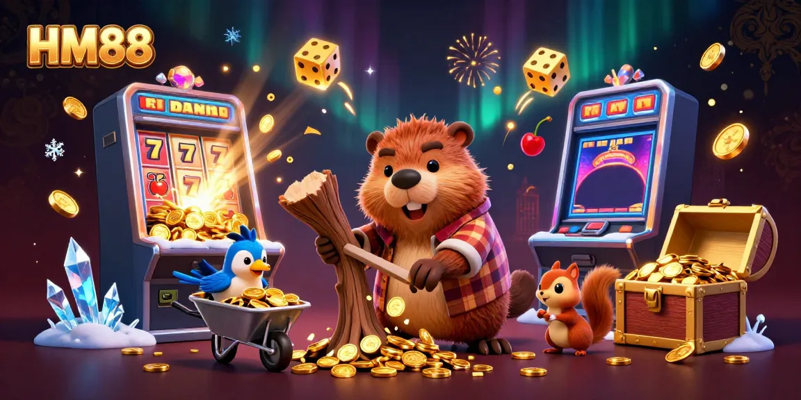 Engage in thrilling gameplay at HM88 with exciting slots, gold treasures, and colorful casino elements.