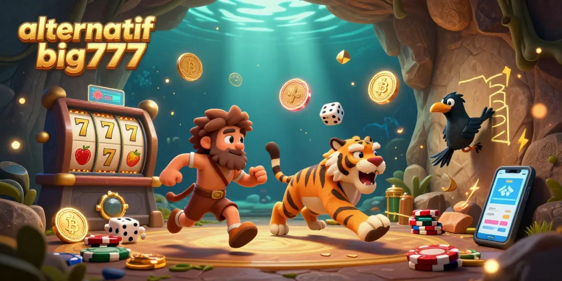Join the action at alternatif big777 as the caveman and sabertooth tiger host a thrilling casino experience.