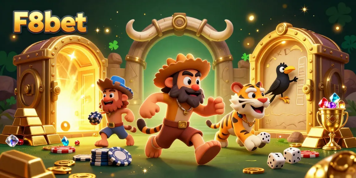 Experience the thrills of F8bet at a lively casino with vibrant treasures and dynamic characters.