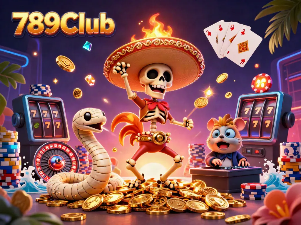 Experience the thrill of 789Club with vibrant characters and dynamic casino elements