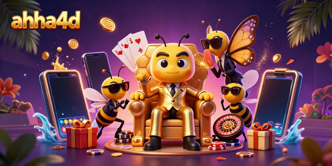 Gamer login AHHA4D dengan elemen permainan judi, bos mob bumblebee, dan keamanan akun.