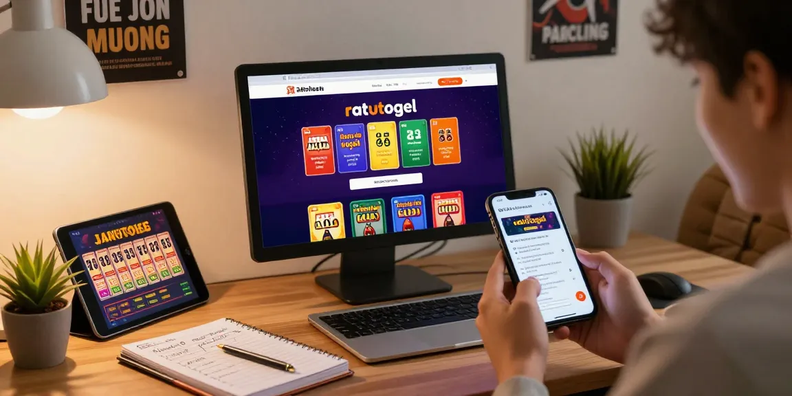 Menampilkan ratutogel link di smartphone saat seseorang bersemangat di ruang kerja nyaman.