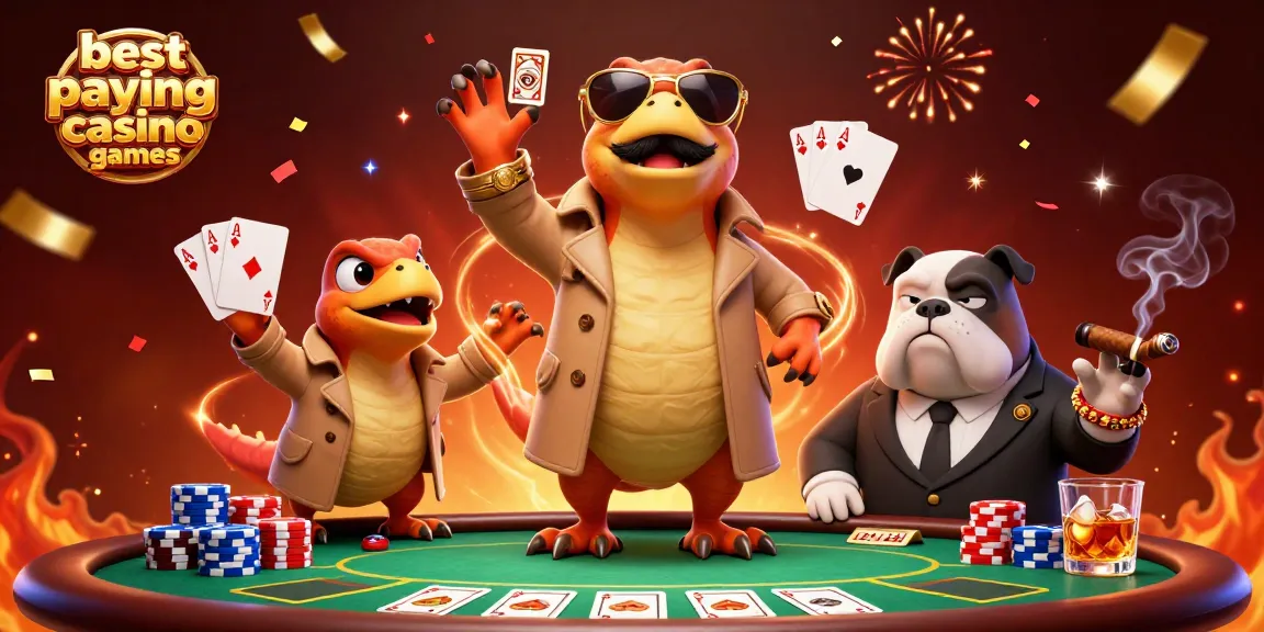 Experience the thrill of the best paying casino games with vibrant characters in a dynamic scene.