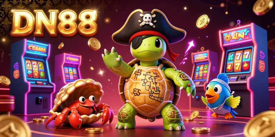 Spin and win at DN88 with a vibrant 3D casino scene showcasing exhilarating slot games.